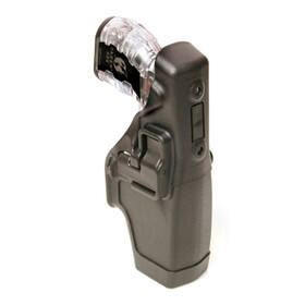 Taser X26-P Right Hand level 2 duty holster, matte black finish.